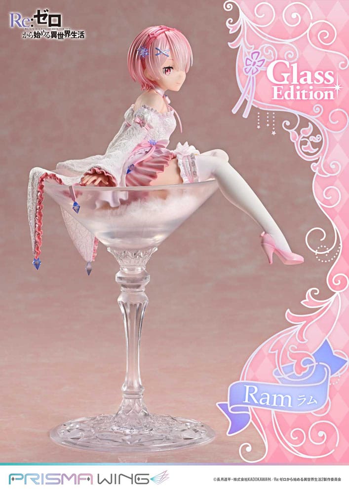 Re:ZERO Starting Life in Another World Prisma Wing PVC Statue 1/7 Ram Glass Edition 24 cm
