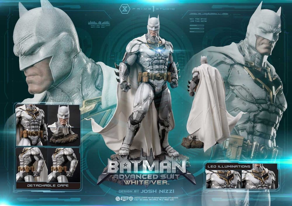 DC Comics Ultimate Museum Masterline Statue Batman Advanced Suit White Version (Design By Josh Nizzi) 51 cm