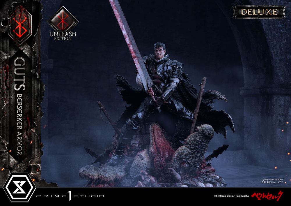 Berserk Statue 1/4 Guts Berserker Armor Unleash Edition Deluxe Version 91 cm