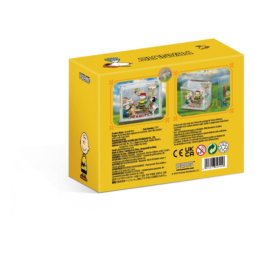 Die Peanuts Puremind DIY Bauset Mini Scene Baseball Time
