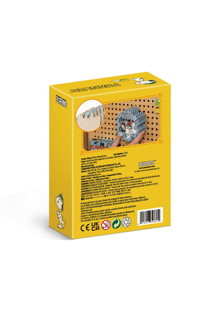 Die Peanuts Puremind Modellbausatz Wooden Theater Winter Wonderland