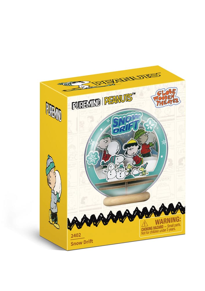 Die Peanuts Puremind Modellbausatz Wooden Theater Globe Snow Drift