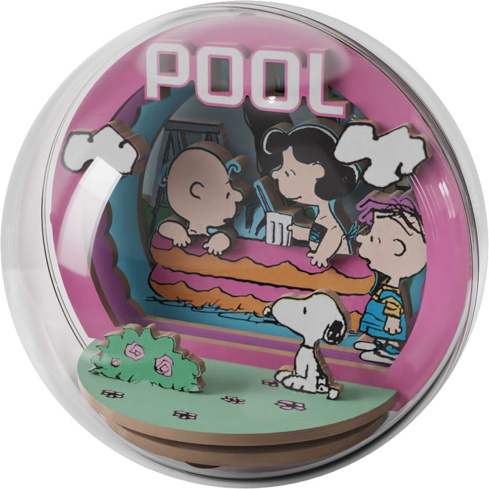 Die Peanuts Puremind Modellbausatz Wooden Theater Globe Cool Pool