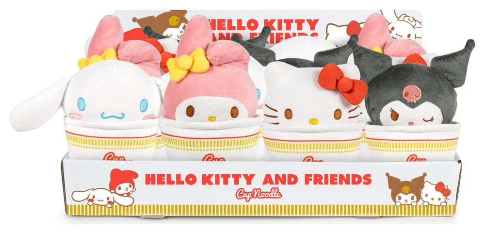 Hello Kitty & Friends Plüschfiguren - Cup Noodles 16 cm Sortiment (24)