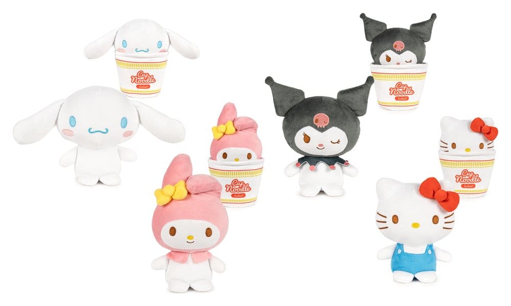 Hello Kitty & Friends Plüschfiguren - Cup Noodles 16 cm Sortiment (24)