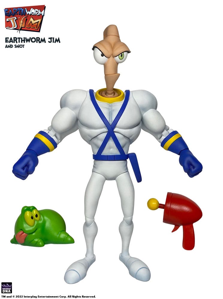 Earthworm Jim Actionfigur Wave 1: Earthworm Jim & Snot 15 cm