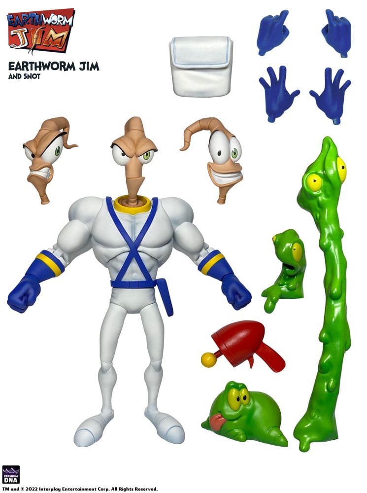 Earthworm Jim Actionfigur Wave 1: Earthworm Jim & Snot 15 cm