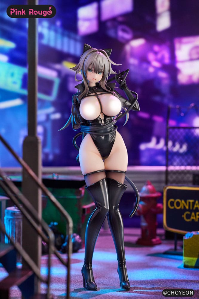 Original Character PVC Statuen 2er-Set 1/6 Cat Woman Happy-chan DX Ver. 27 cm