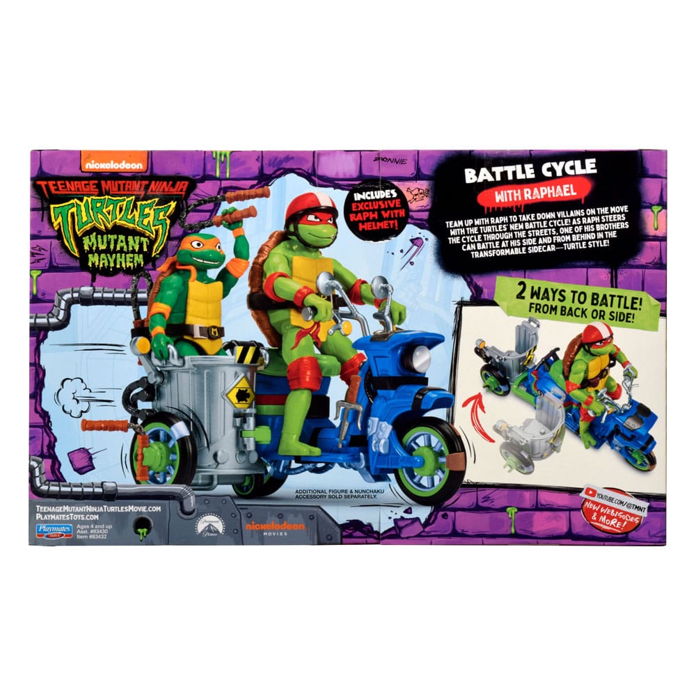 Teenage Mutant Ninja Turtles: Mutant Mayhem Fahrzeuge mit Figuren 30 cm Sortiment (4)