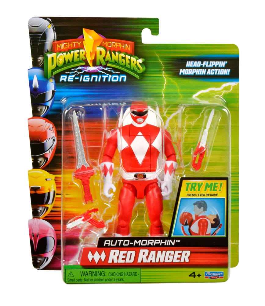 Power Rangers Actionfigur Auto-Morphin Red Ranger 12 cm