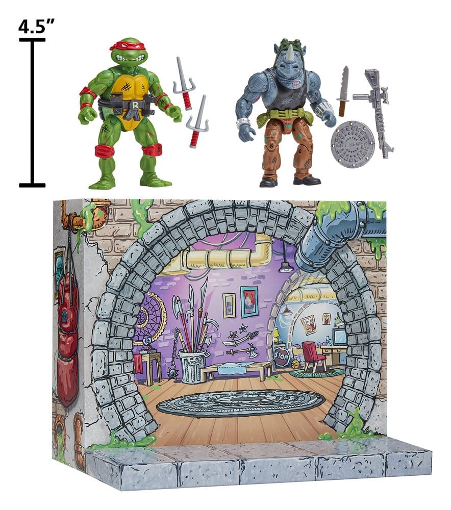 Teenage Mutant Ninja Turtles: Remastered Actionfiguren Raphael vs. Rocksteady