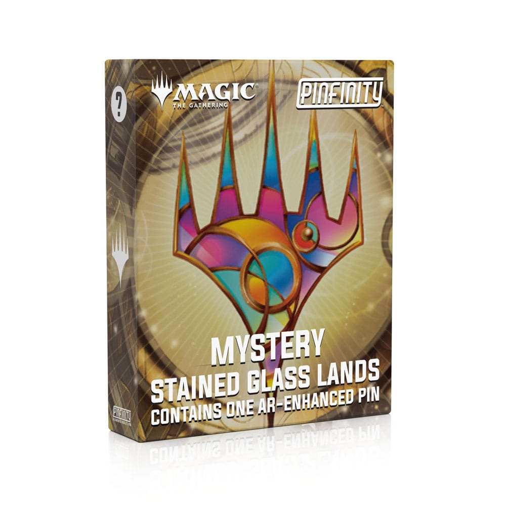 Magic: The Gathering Ansteck-Pins Blind Box Mystery Stained Glass Lands Sortiment (10)
