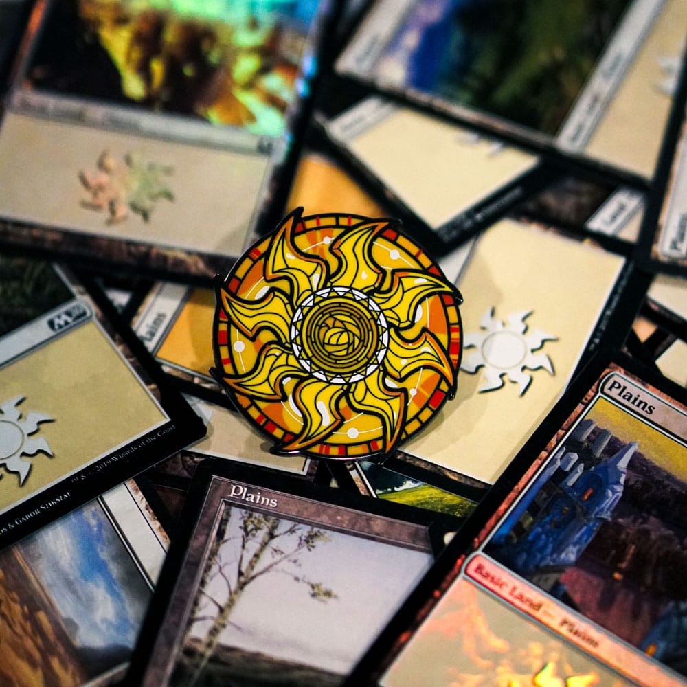 Magic: The Gathering Ansteck-Pins Blind Box Mystery Stained Glass Lands Sortiment (10)