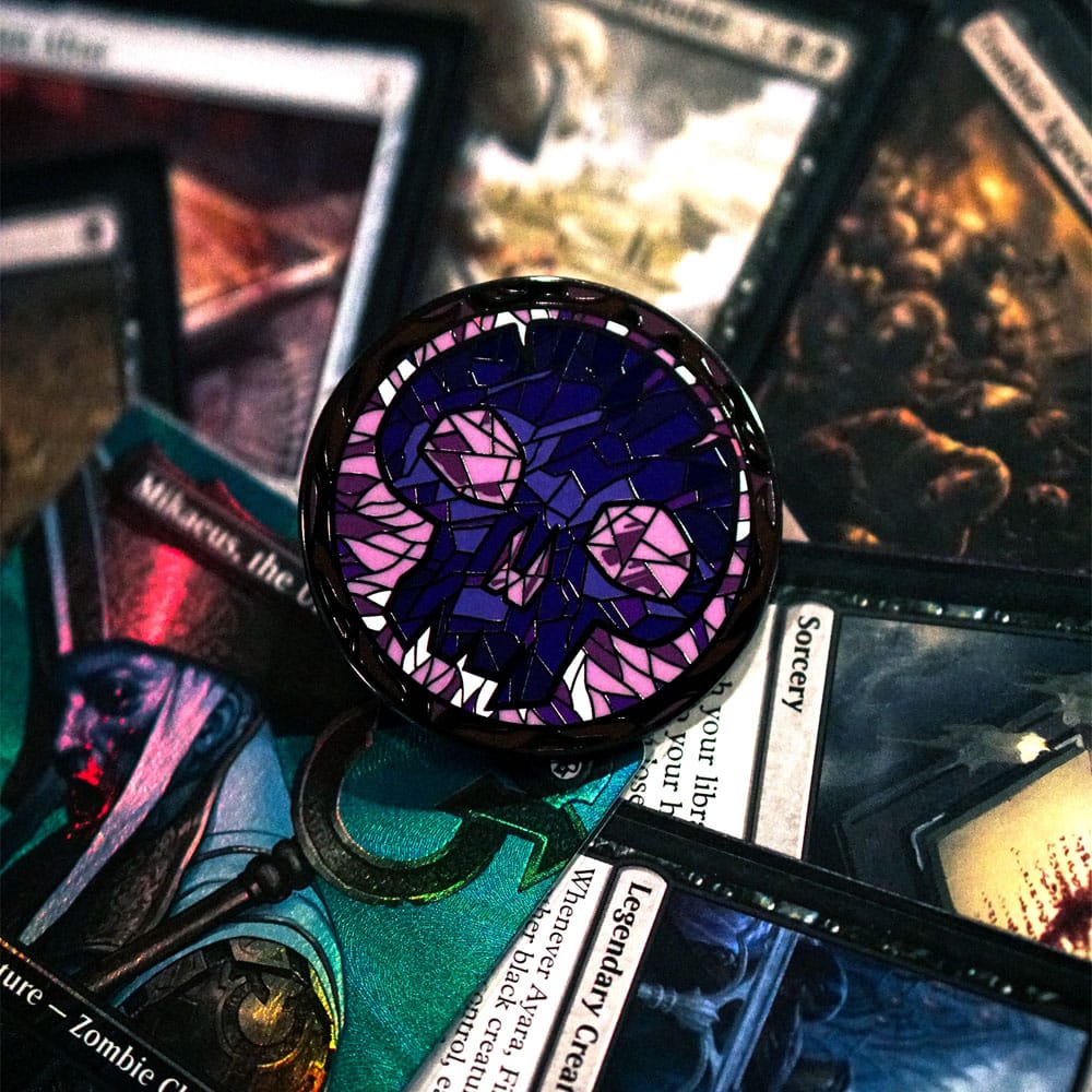 Magic: The Gathering Ansteck-Pins Blind Box Mystery Stained Glass Lands Sortiment (10)