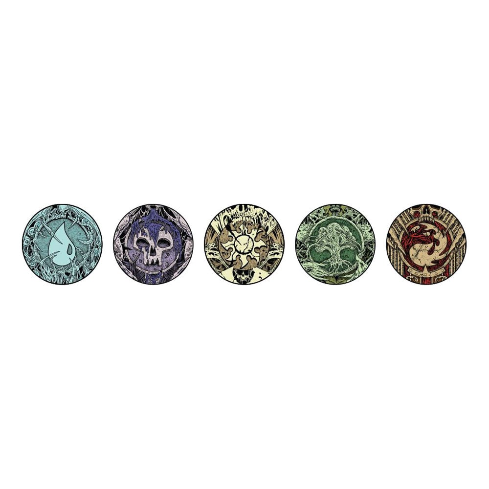 Magic: The Gathering Ansteck-Pins Blind Box Mystery Phyrexia Infected Lands Sortiment (10)
