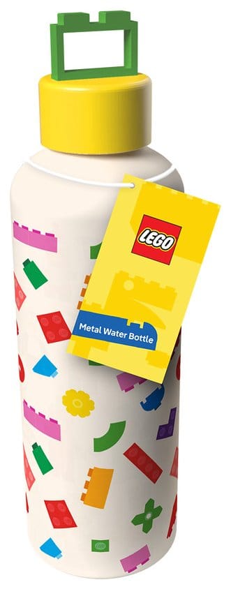 Lego Metall Trinkflasche mit geformtem Deckel