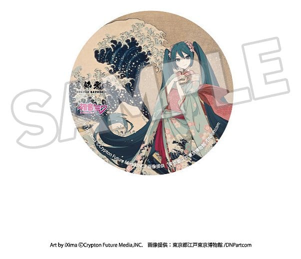 Katsushika Hokusai x Hatsune Miku Ansteck-Buttons 6 cm Blind Box Sortiment (8)