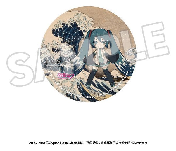 Katsushika Hokusai x Hatsune Miku Ansteck-Buttons 6 cm Blind Box Sortiment (8)