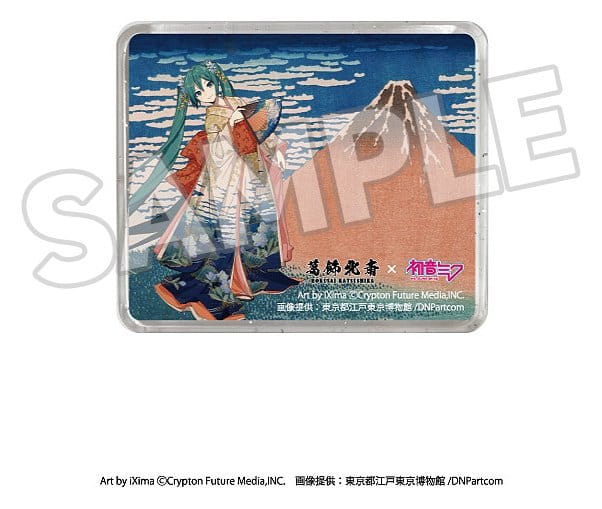 Katsushika Hokusai x Hatsune Miku 3D Magnet Thirty-six Views of Mount Fuji Fine Wind, Clear Morning