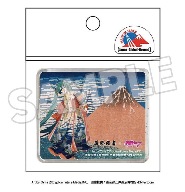 Katsushika Hokusai x Hatsune Miku 3D Magnet Thirty-six Views of Mount Fuji Fine Wind, Clear Morning