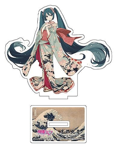 Hatsune Miku x Katsushika Hokusai iXima Die-Cut Acrylaufsteller The Great Wave off Kanagawa 10 cm (5)