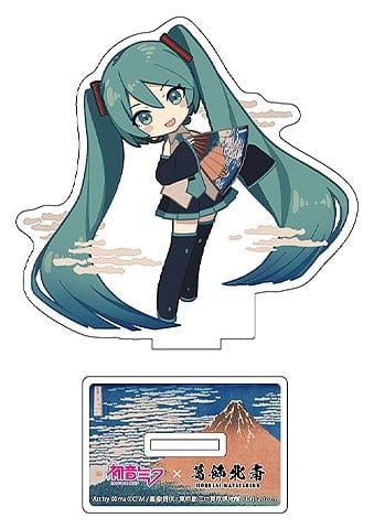 Hatsune Miku x Katsushika Hokusai iXima Die-Cut Acrylaufsteller Fine Wind, Clear Morning (Chibi) 10 cm (5)