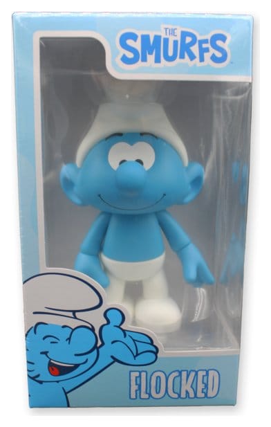 Die Schlümpfe Vinyl Figur Schlumpf Weiß und Blau - Flocked 19 cm