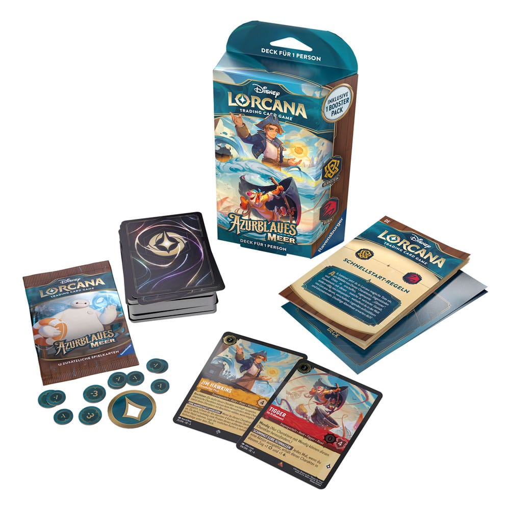 Disney Lorcana TCG Azurblaues Meer Starter Decks Display (8) *Deutsche Edition*