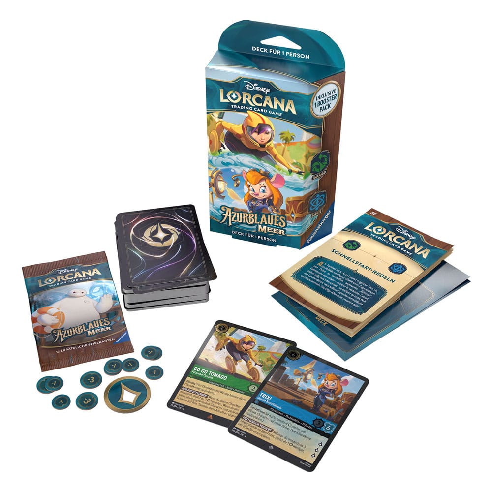 Disney Lorcana TCG Azurblaues Meer Starter Decks Display (8) *Deutsche Edition*