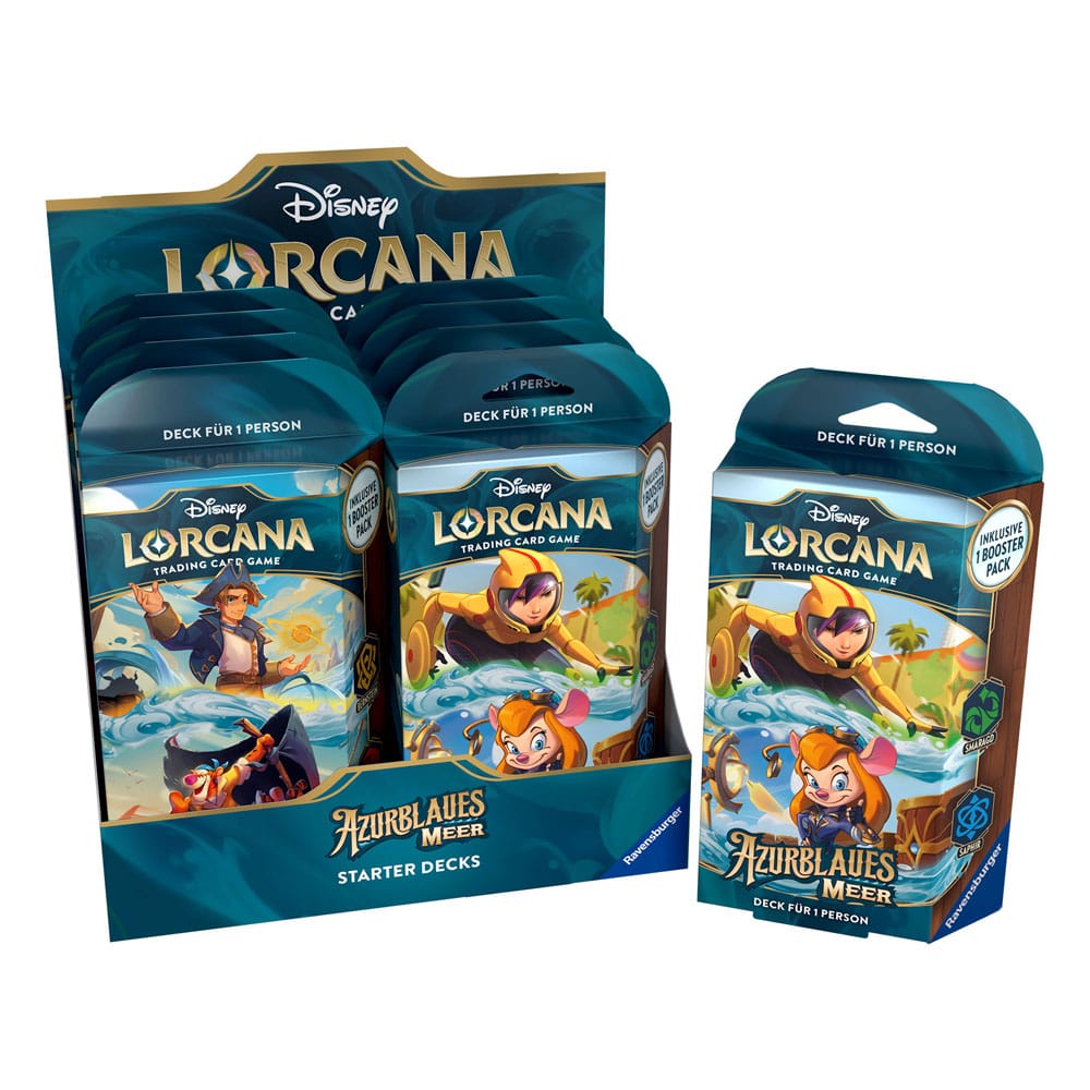 Disney Lorcana TCG Azurblaues Meer Starter Decks Display (8) *Deutsche Edition*
