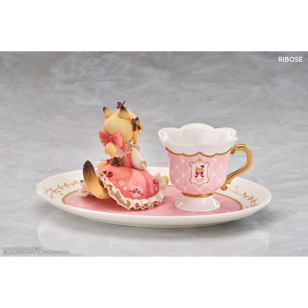 Original Character DLC Series PVC Figur Tea Time Cats Orange Cat 10 cm