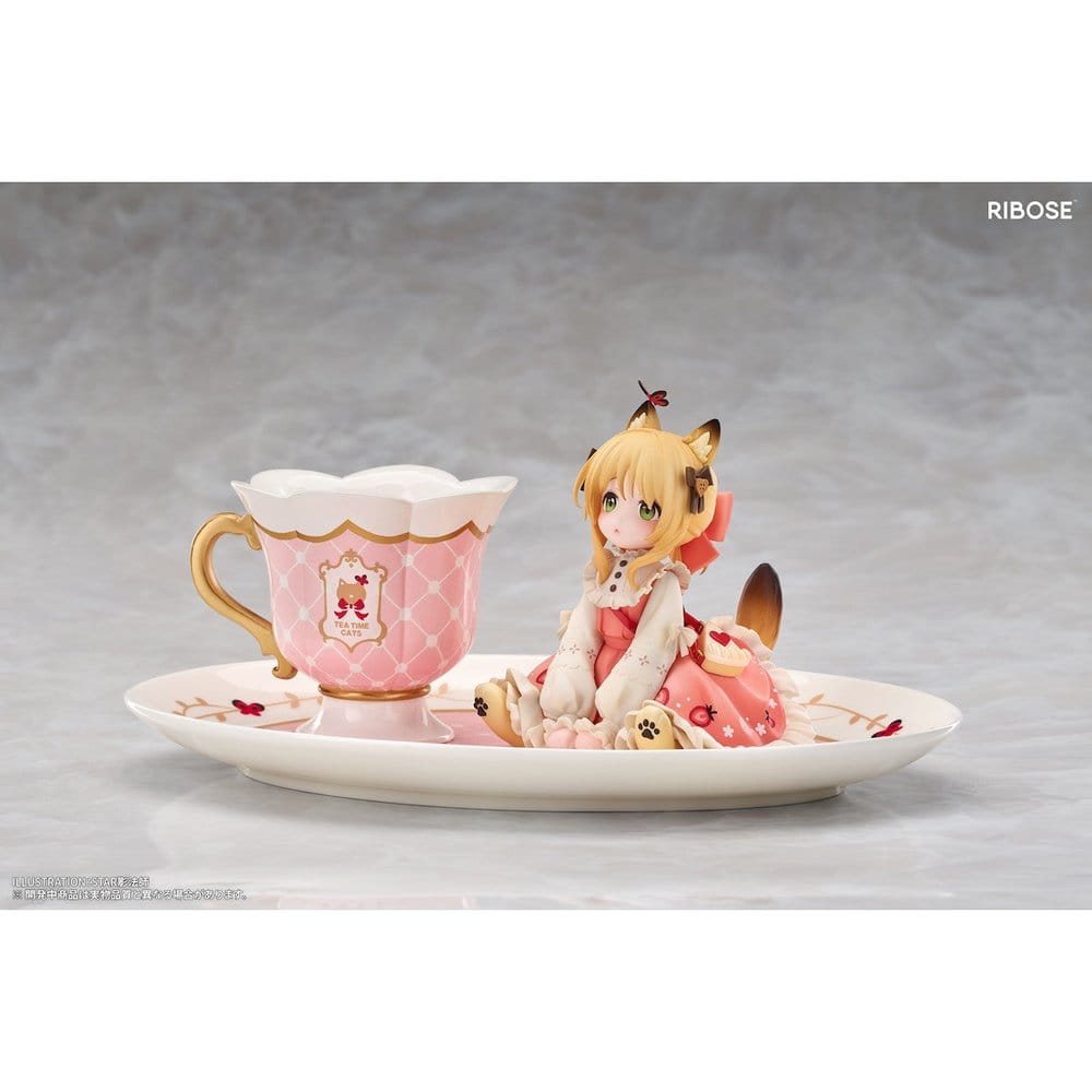 Original Character DLC Series PVC Figur Tea Time Cats Orange Cat 10 cm