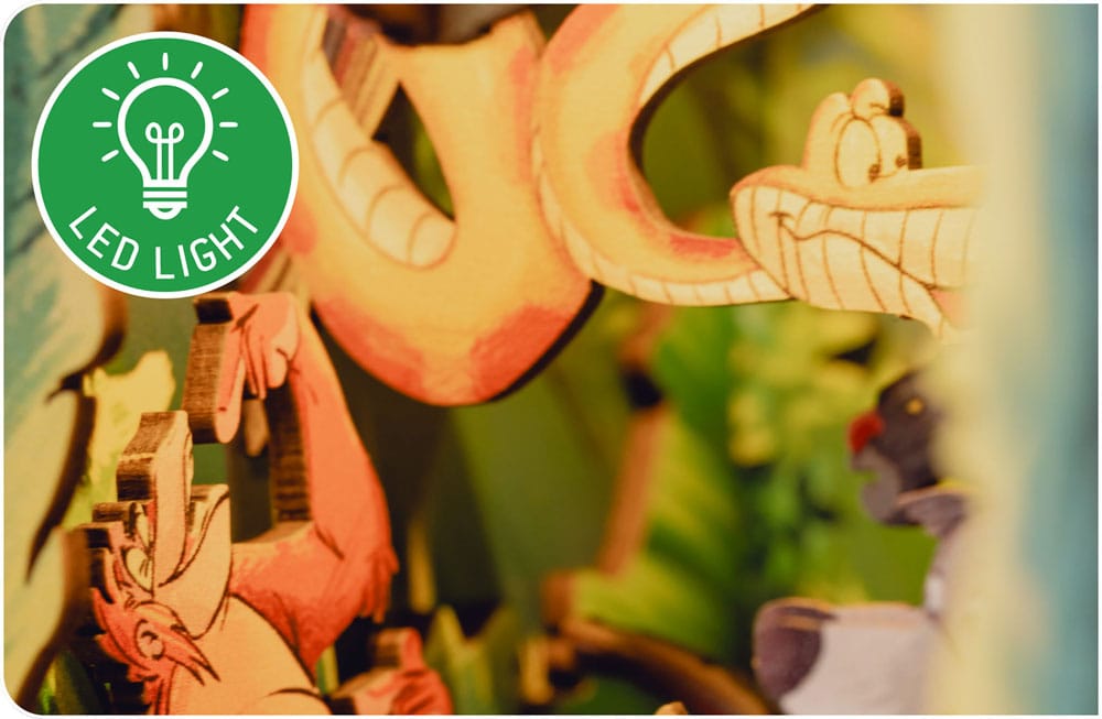 Disney Tiny Adventures Book Nook Mini-Diorama Das Dschungelbuch 23 cm