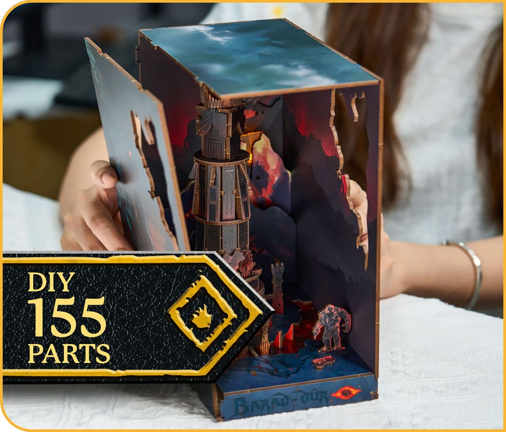 Der Herr der Ringe Tiny Adventures Book Nook Mini-Diorama Barad-Dûr 23 cm