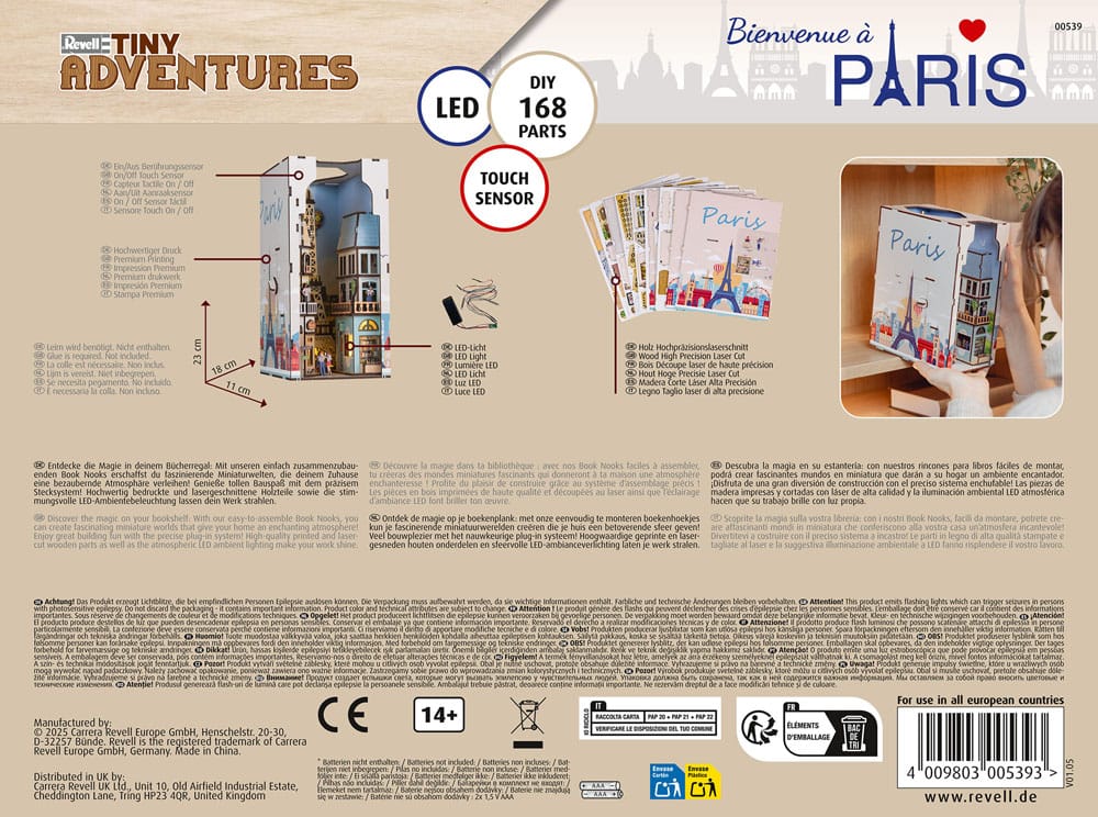 Paris Tiny Adventures Book Nook Mini-Diorama 23 cm