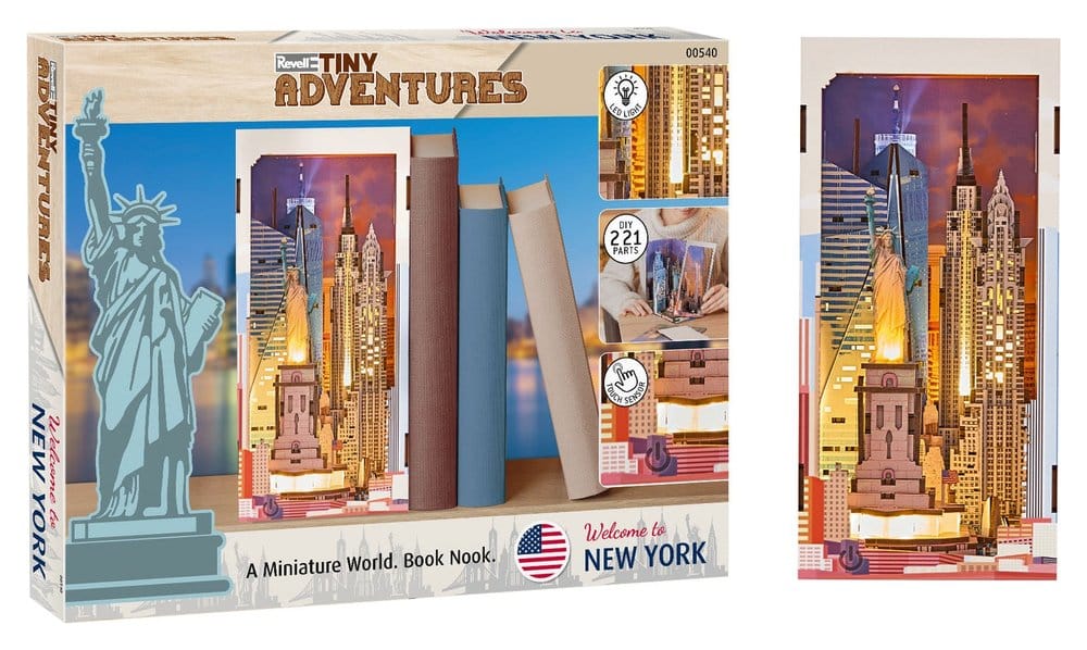 Revell Tiny Adventures Book Nook Mini-Diorama New York 18 cm