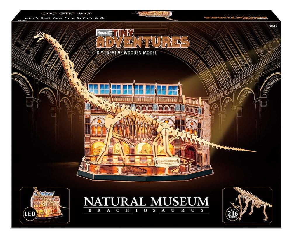 Revell Tiny Adventures Natural Museum 3D-Holzpuzzle Brachiosaurus Skeleton 58 cm