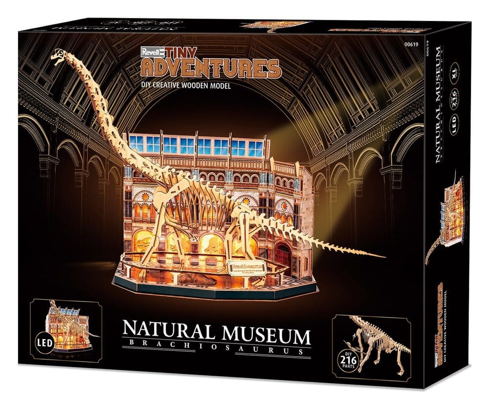 Revell Tiny Adventures Natural Museum 3D-Holzpuzzle Brachiosaurus Skeleton 58 cm