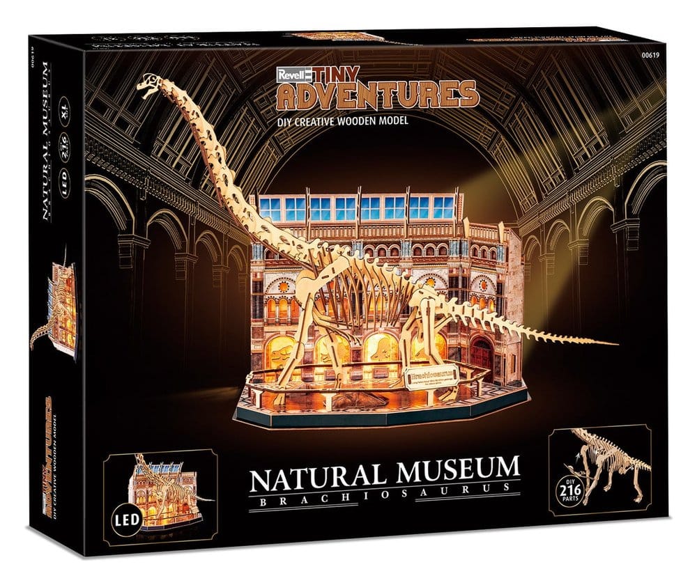 Revell Tiny Adventures Natural Museum 3D-Holzpuzzle Brachiosaurus Skeleton 58 cm