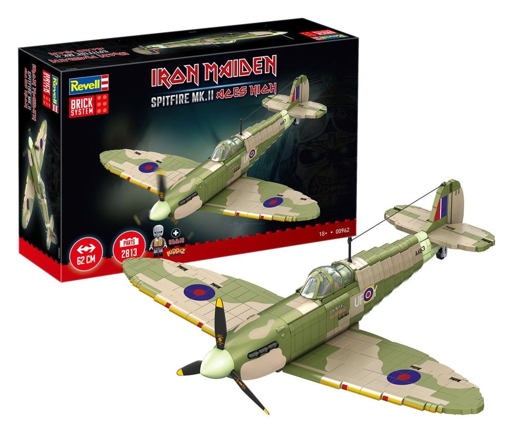 Iron Maiden Brick System Klemmbaustein Set Spitfire MK.II Aces High 58 cm