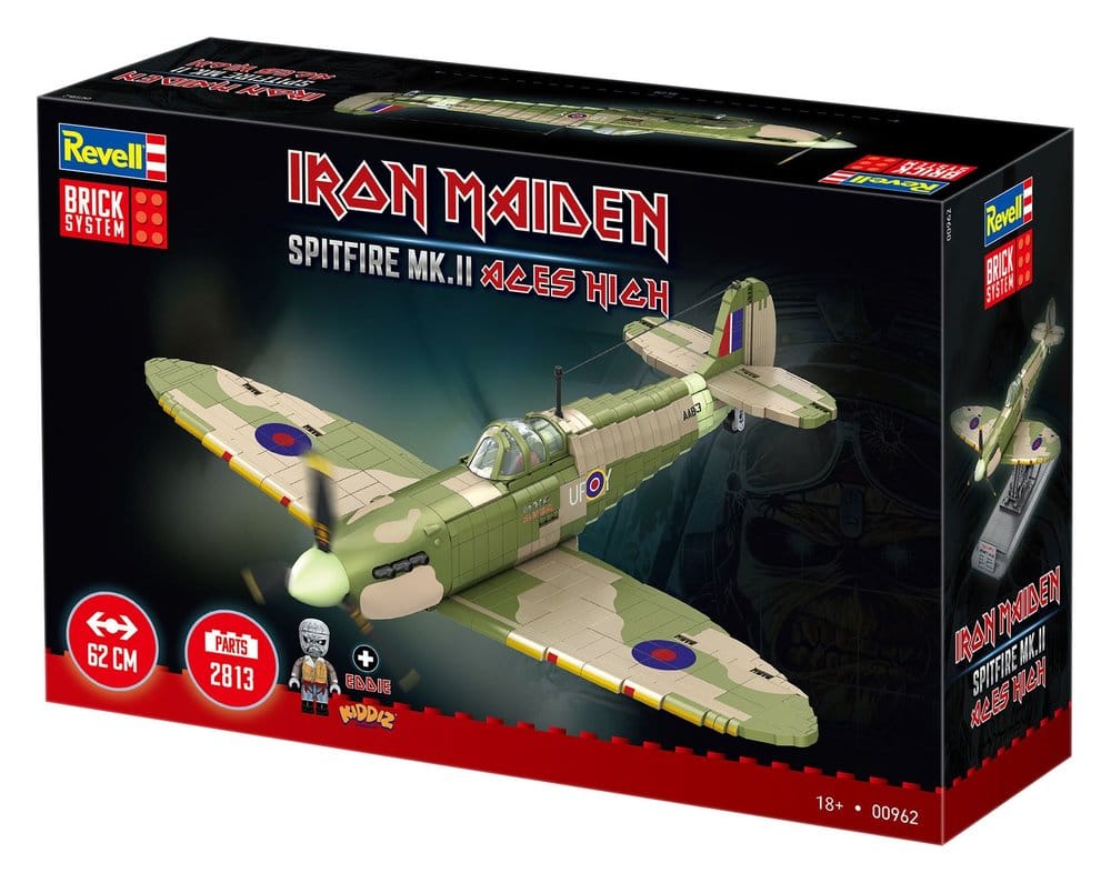 Iron Maiden Brick System Klemmbaustein Set Spitfire MK.II Aces High 58 cm