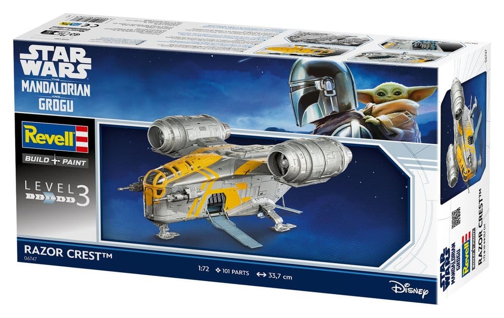 Star Wars The Mandalorian and Grogu Revell Modellbausatz 1/72 Razor Crest 34 cm