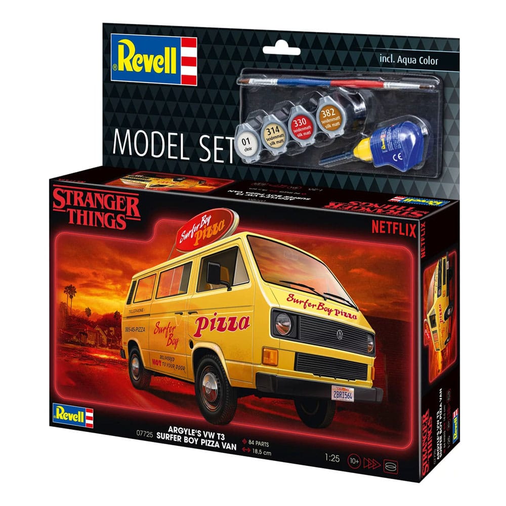 Stranger Things Modellbausatz-Set 1/25 VW T3 Bus Surfer Boy (Aqua Color) 19 cm