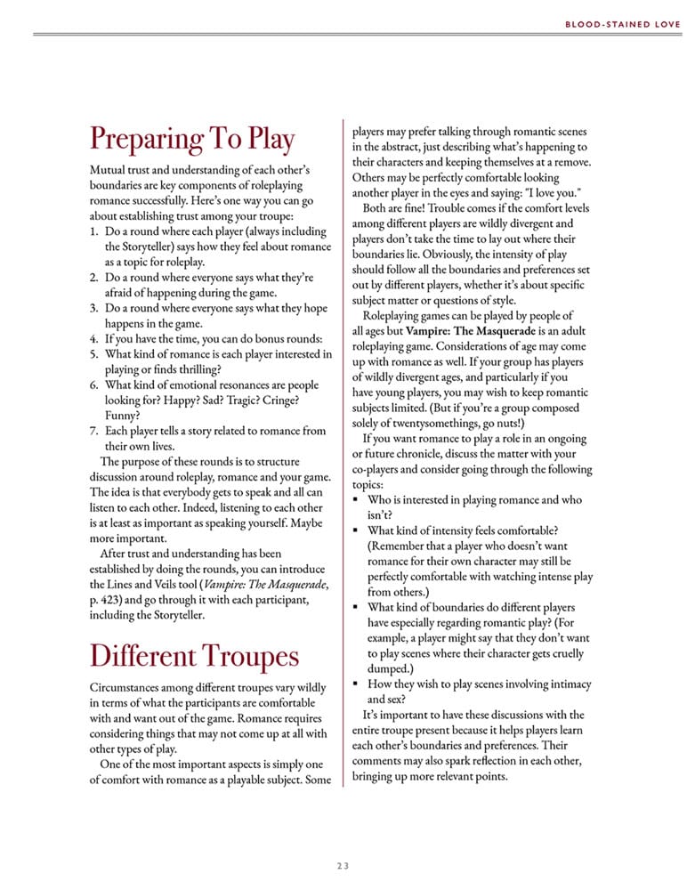 Vampire: The Masquerade 5th Edition RPG Buch Blood-Stained Love Sourcebook *Englische Version*