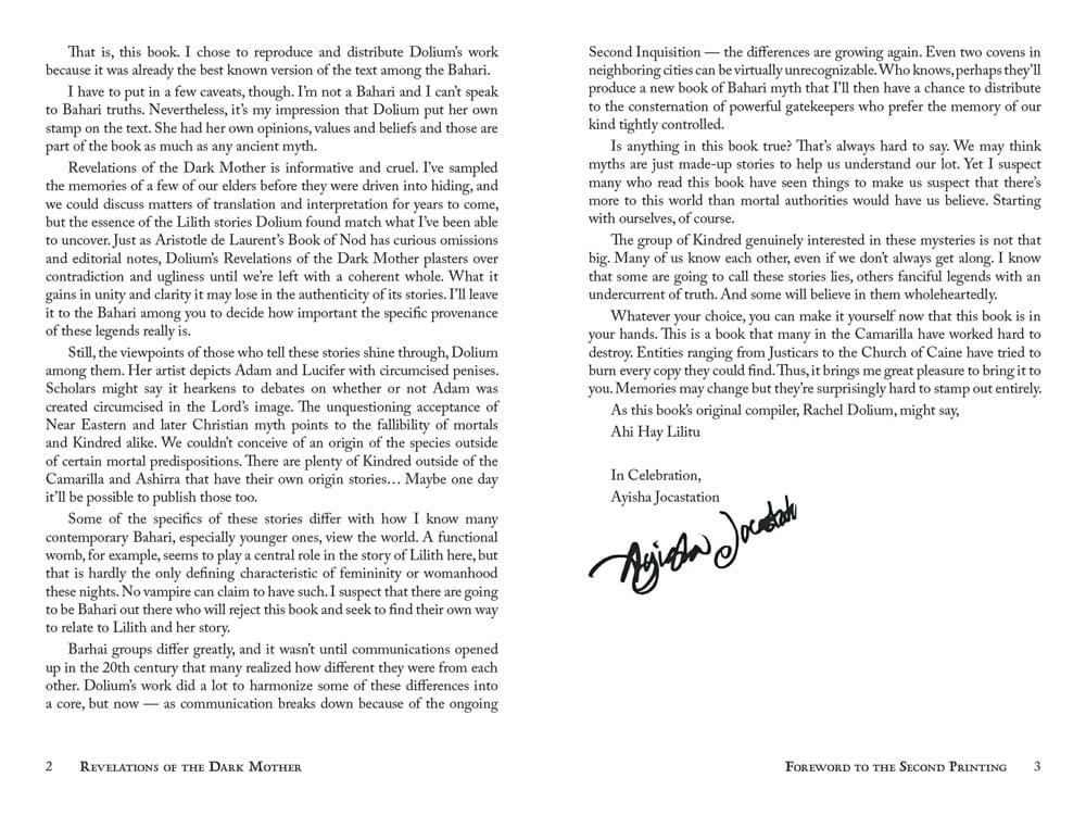 Vampire: The Masquerade 5th Edition RPG Buch Revelations of the Dark Mother Accessory *Englische Version*