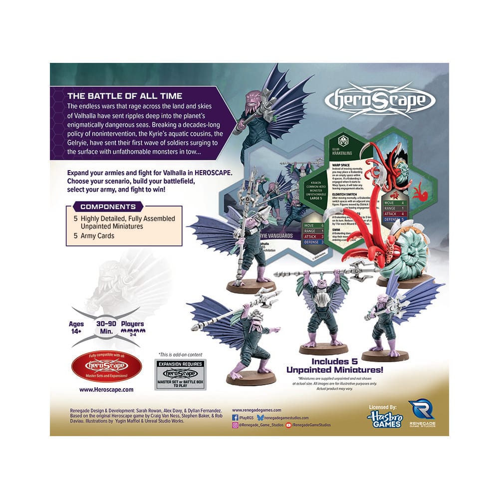 Heroscape Armeeerweiterung Embers of War: Krakenling & Gelryie Vanguards *Englische Version*