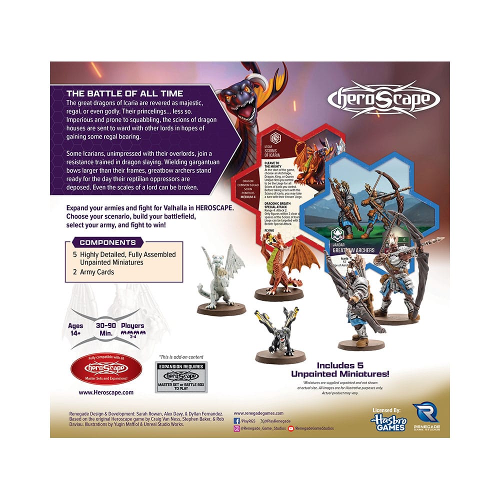 Heroscape Armeeerweiterung Embers of War: Greatbow Archers and Scions of Icaria *Englische Version*
