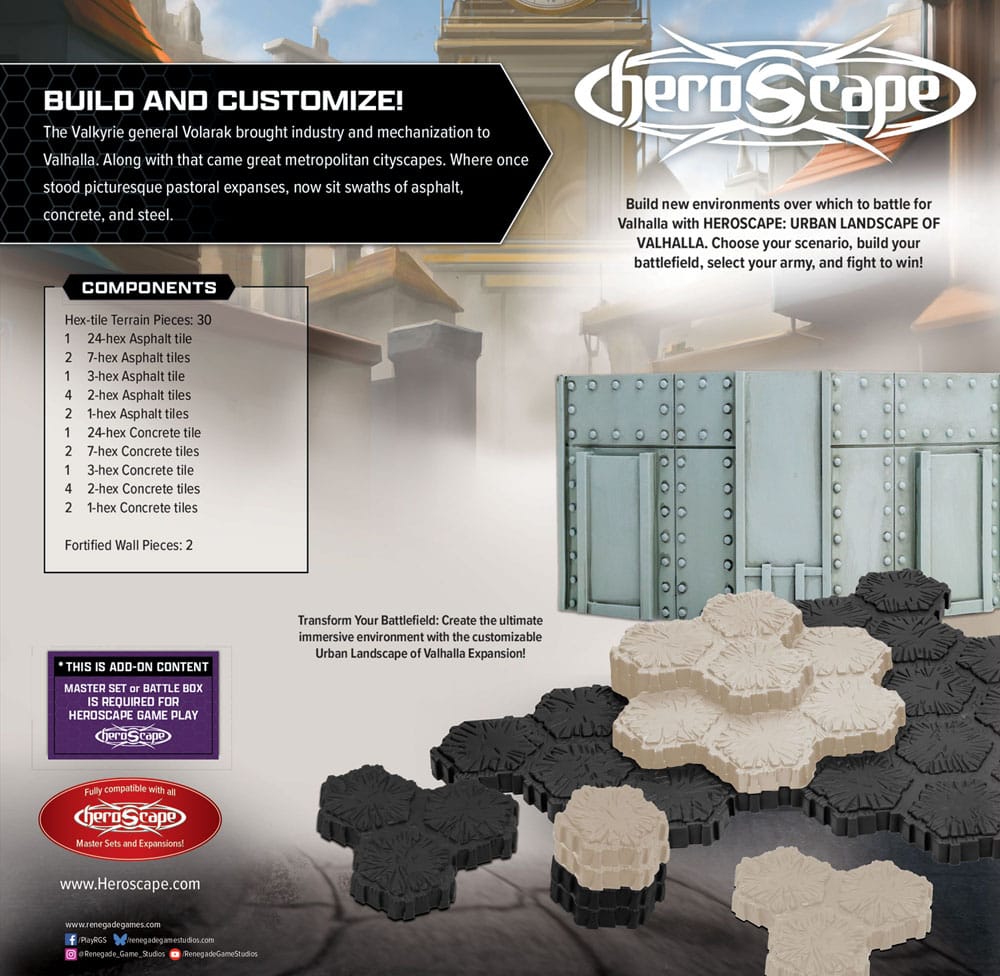 Heroscape Terrain-Erweiterung The Urban Landscape of Valhalla *Englische Version*