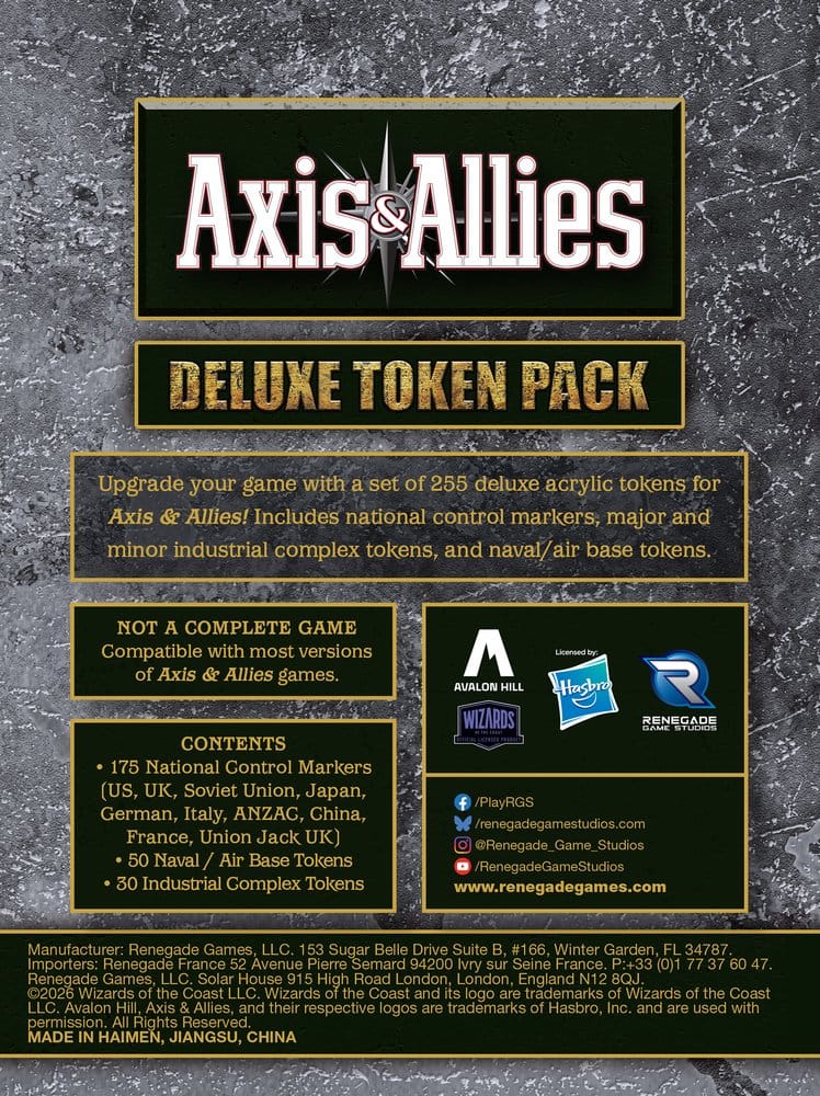 Axis & Allies Deluxe Token-Pack *Englische Version*
