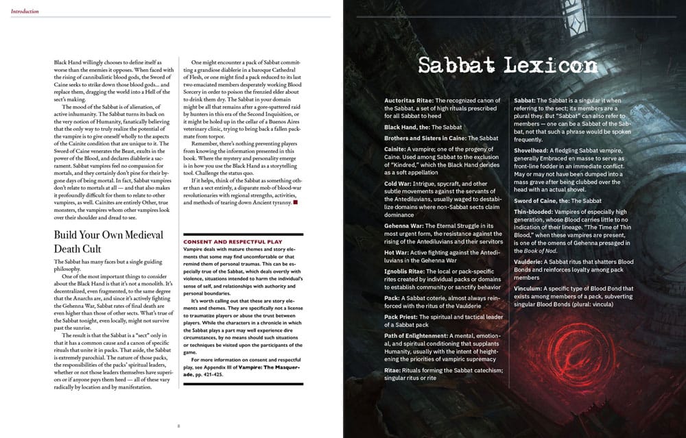Vampire: The Masquerade 5th Edition RPG Buch Sabbat: The Black Hand Sourcebook *Englische Version*